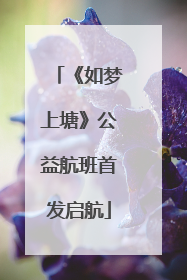 《如梦上塘》公益航班首发启航