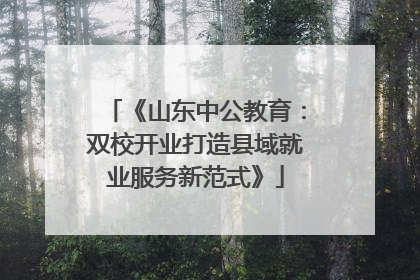 《山东中公教育：双校开业打造县域就业服务新范式》
