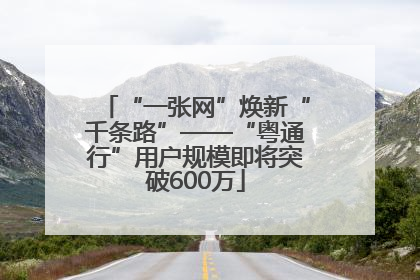 “一张网”焕新“千条路”——“粤通行”用户规模即将突破600万