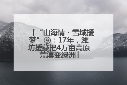 “山海情・雪域援梦”⑨：17年，潍坊援藏把4万亩高原荒漠变绿洲