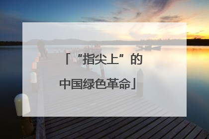 “指尖上”的中国绿色革命
