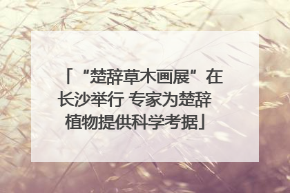“楚辞草木画展”在长沙举行 专家为楚辞植物提供科学考据