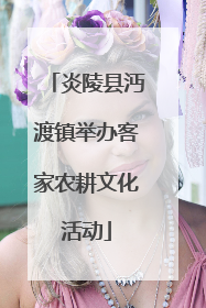 炎陵县沔渡镇举办客家农耕文化活动