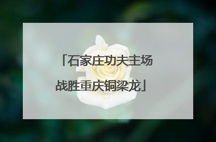 石家庄功夫主场战胜重庆铜梁龙