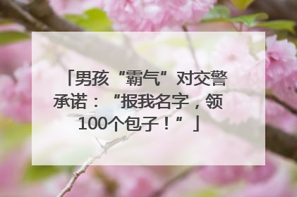 男孩“霸气”对交警承诺：“报我名字，领100个包子！”