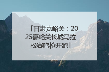 甘肃嘉峪关：2025嘉峪关长城马拉松赛鸣枪开跑