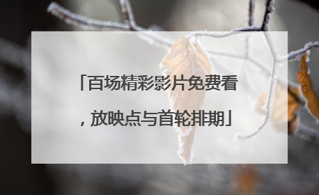 百场精彩影片免费看，放映点与首轮排期