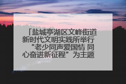盐城亭湖区文峰街道新时代文明实践所举行“老少同声爱国情 同心奋进新征程”为主题的红色文化活动