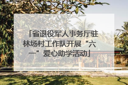 省退役军人事务厅驻林场村工作队开展“六一”爱心助学活动