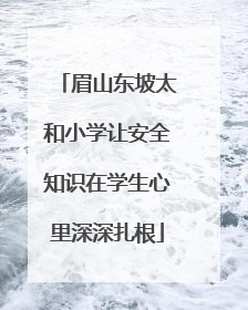 眉山东坡太和小学让安全知识在学生心里深深扎根