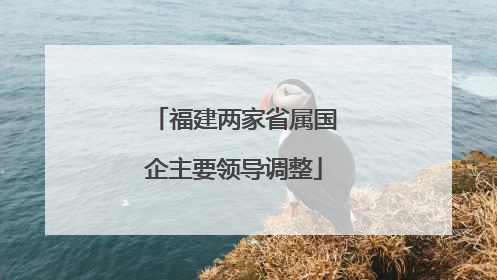 福建两家省属国企主要领导调整