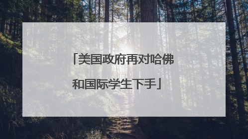 美国政府再对哈佛和国际学生下手