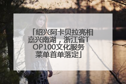 绍兴阿卡贝拉亮相嘉兴南湖，浙江省TOP100文化服务菜单首单落定