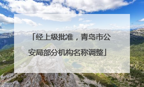 经上级批准，青岛市公安局部分机构名称调整