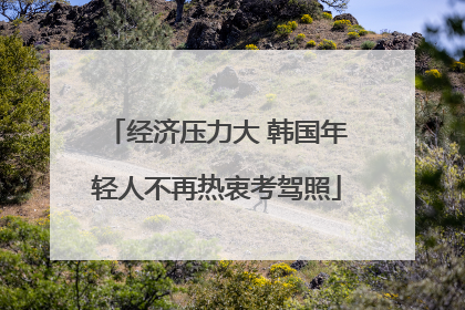 经济压力大 韩国年轻人不再热衷考驾照