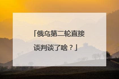 俄乌第二轮直接谈判谈了啥？