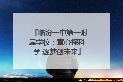 临汾一中第一附属学校：童心探科学 逐梦创未来