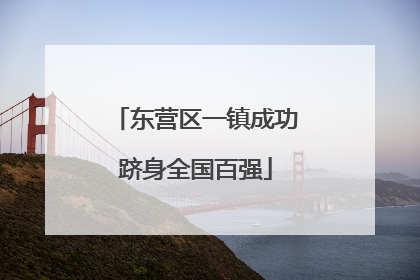 东营区一镇成功跻身全国百强