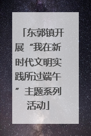 东郭镇开展“我在新时代文明实践所过端午”主题系列活动