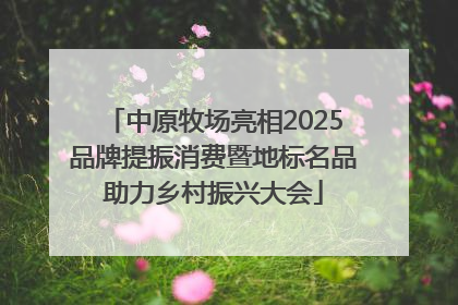 中原牧场亮相2025品牌提振消费暨地标名品助力乡村振兴大会