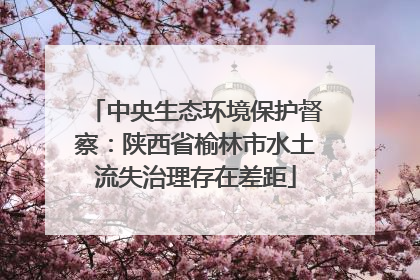 中央生态环境保护督察：陕西省榆林市水土流失治理存在差距