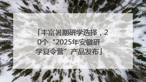 丰富暑期研学选择，20个“2025年安徽研学夏令营”产品发布
