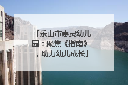 乐山市惠灵幼儿园：聚焦《指南》，助力幼儿成长