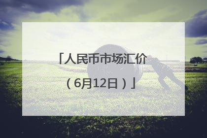 人民币市场汇价（6月12日）