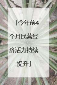 今年前4个月民营经济活力持续提升