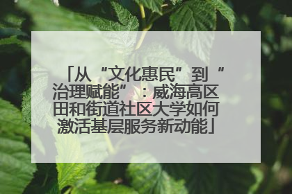 从“文化惠民”到“治理赋能”：威海高区田和街道社区大学如何激活基层服务新动能