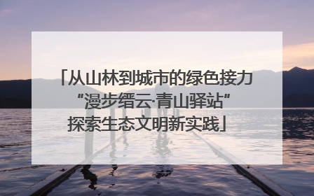 从山林到城市的绿色接力 “漫步缙云·青山驿站”探索生态文明新实践