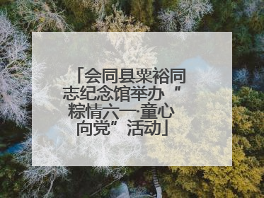 会同县粟裕同志纪念馆举办“粽情六一·童心向党”活动