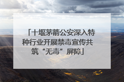 十堰茅箭公安深入特种行业开展禁毒宣传共筑“无毒”屏障