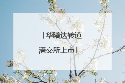 华曦达转道港交所上市