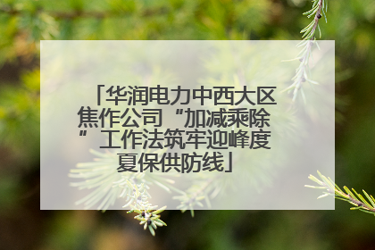 华润电力中西大区焦作公司“加减乘除”工作法筑牢迎峰度夏保供防线