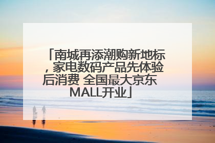 南城再添潮购新地标，家电数码产品先体验后消费 全国最大京东MALL开业
