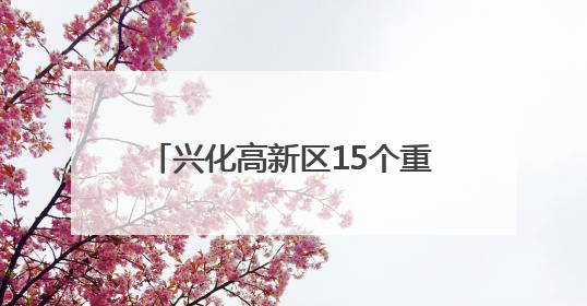 兴化高新区15个重点项目用地全部落址