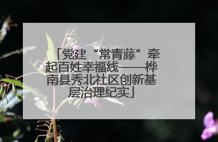 党建“常青藤”牵起百姓幸福线——桦南县秀北社区创新基层治理纪实