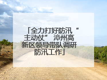 全力打好防汛“主动仗” 漳州高新区领导带队调研防汛工作