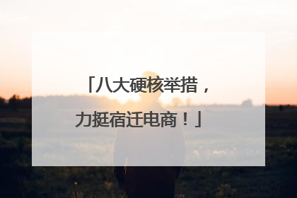 八大硬核举措，力挺宿迁电商！
