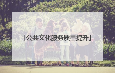 公共文化服务质量提升
