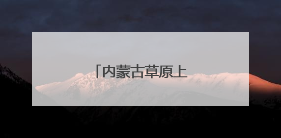 内蒙古草原上的“爱马士”