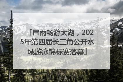 冒雨畅游太湖，2025年第四届长三角公开水域游泳锦标赛落幕
