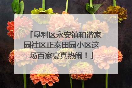 垦利区永安镇和谐家园社区正泰田园小区这场百家宴真热闹！