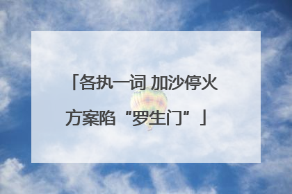 各执一词 加沙停火方案陷“罗生门”