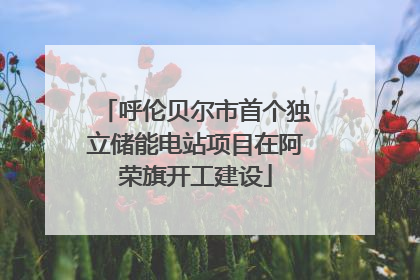 呼伦贝尔市首个独立储能电站项目在阿荣旗开工建设