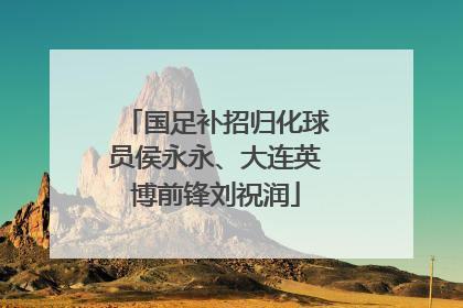 国足补招归化球员侯永永、大连英博前锋刘祝润