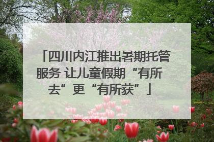 四川内江推出暑期托管服务 让儿童假期“有所去”更“有所获”