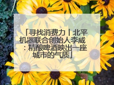 寻找消费力丨北平机器联合创始人李威：精酿啤酒映出一座城市的气质