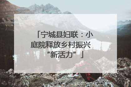 宁城县妇联：小庭院释放乡村振兴“新活力”